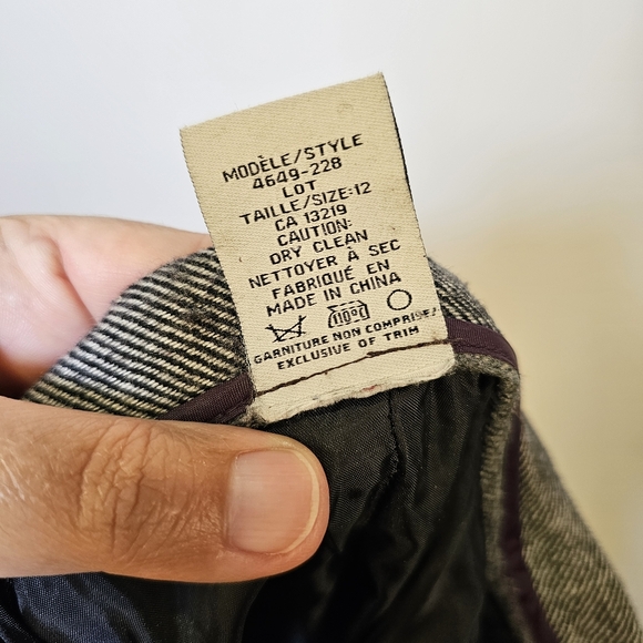 Jessica grey business office formal wide winter lined wool pants size 12 US - Picture 6 of 8